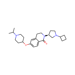 CC(C)N1CCC(Oc2ccc3c(c2)CCN([C@H]2CCN(C4CCC4)C2)C3=O)CC1 ZINC000653757810