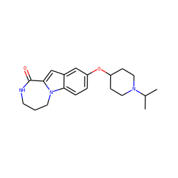 CC(C)N1CCC(Oc2ccc3c(c2)cc2n3CCCNC2=O)CC1 ZINC000064539011