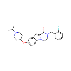CC(C)N1CCC(Oc2ccc3c(c2)cc2n3CCN(Cc3ccccc3F)C2=O)CC1 ZINC000064539700