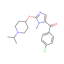 CC(C)N1CCC(Oc2ncc(C(=O)c3ccc(Cl)cc3)n2C)CC1 ZINC000034659756