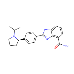 CC(C)N1CCC[C@@H]1c1ccc(-c2nc3c(C(N)=O)cccc3[nH]2)cc1 ZINC000049072847