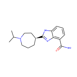 CC(C)N1CCC[C@H](c2nc3c(C(N)=O)cccc3[nH]2)CC1 ZINC000040392839