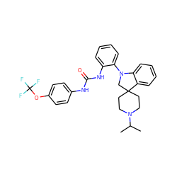 CC(C)N1CCC2(CC1)CN(c1ccccc1NC(=O)Nc1ccc(OC(F)(F)F)cc1)c1ccccc12 ZINC000035822160