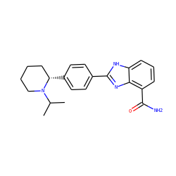 CC(C)N1CCCC[C@@H]1c1ccc(-c2nc3c(C(N)=O)cccc3[nH]2)cc1 ZINC000049068030
