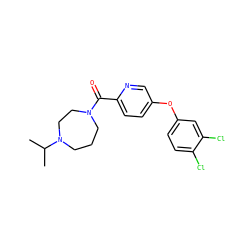 CC(C)N1CCCN(C(=O)c2ccc(Oc3ccc(Cl)c(Cl)c3)cn2)CC1 ZINC000053313327
