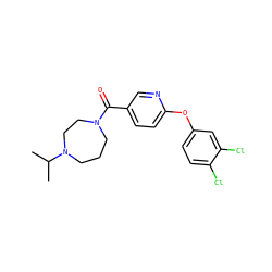CC(C)N1CCCN(C(=O)c2ccc(Oc3ccc(Cl)c(Cl)c3)nc2)CC1 ZINC000053296997