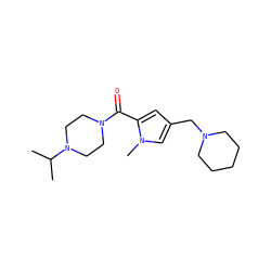 CC(C)N1CCN(C(=O)c2cc(CN3CCCCC3)cn2C)CC1 ZINC000035857736