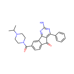 CC(C)N1CCN(C(=O)c2ccc3c(c2)-c2nc(N)nc(-c4ccccc4)c2C3=O)CC1 ZINC000049049352
