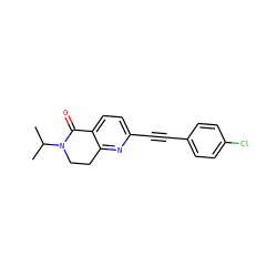 CC(C)N1CCc2nc(C#Cc3ccc(Cl)cc3)ccc2C1=O ZINC000071340869