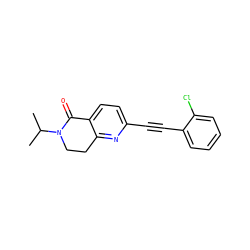 CC(C)N1CCc2nc(C#Cc3ccccc3Cl)ccc2C1=O ZINC000071340860