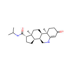 CC(C)NC(=O)[C@H]1CC[C@@H]2[C@@H]3CNC4=CC(=O)CC[C@]4(C)[C@@H]3CC[C@]12C ZINC000027429349