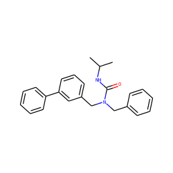 CC(C)NC(=O)N(Cc1ccccc1)Cc1cccc(-c2ccccc2)c1 ZINC000066080386