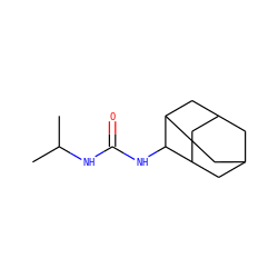 CC(C)NC(=O)NC1C2CC3CC(C2)CC1C3 ZINC000002683996