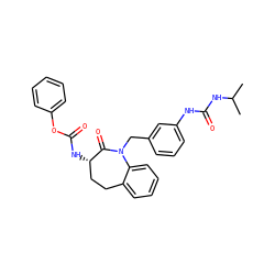 CC(C)NC(=O)Nc1cccc(CN2C(=O)[C@@H](NC(=O)Oc3ccccc3)CCc3ccccc32)c1 ZINC000013798748