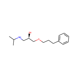 CC(C)NC[C@@H](O)COCCCc1ccccc1 ZINC000026260301