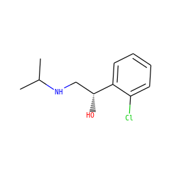 CC(C)NC[C@@H](O)c1ccccc1Cl ZINC000000000178