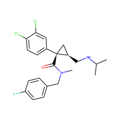 CC(C)NC[C@@H]1C[C@@]1(C(=O)N(C)Cc1ccc(F)cc1)c1ccc(Cl)c(Cl)c1 ZINC000066078881