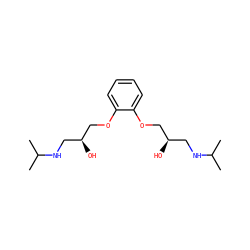 CC(C)NC[C@H](O)COc1ccccc1OC[C@H](O)CNC(C)C ZINC000169332723