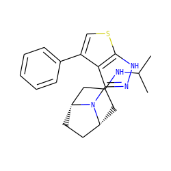 CC(C)NC1C[C@@H]2CC[C@H](C1)N2c1n[nH]c2scc(-c3ccccc3)c12 ZINC000147585745