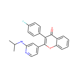 CC(C)Nc1cc(-c2oc3ccccc3c(=O)c2-c2ccc(F)cc2)ccn1 ZINC000084668971