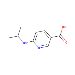 CC(C)Nc1ccc(C(=O)O)cn1 ZINC000019844583