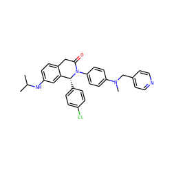 CC(C)Nc1ccc2c(c1)[C@@H](c1ccc(Cl)cc1)N(c1ccc(N(C)Cc3ccncc3)cc1)C(=O)C2 ZINC000118791539