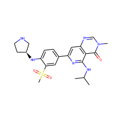 CC(C)Nc1nc(-c2ccc(N[C@H]3CCNC3)c(S(C)(=O)=O)c2)cc2ncn(C)c(=O)c12 ZINC000115625027