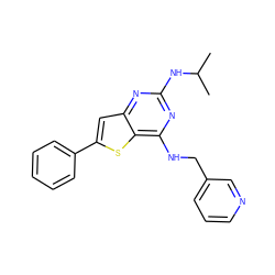 CC(C)Nc1nc(NCc2cccnc2)c2sc(-c3ccccc3)cc2n1 ZINC001772601348