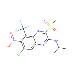 CC(C)Nc1nc2cc(Cl)c([N+](=O)[O-])c(C(F)(F)F)c2nc1S(C)(=O)=O ZINC000028951121
