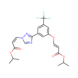 CC(C)OC(=O)/C=C\n1cnc(-c2cc(O/C=C/C(=O)OC(C)C)cc(C(F)(F)F)c2)n1 ZINC000115889227