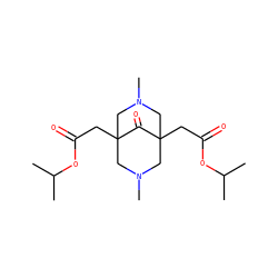 CC(C)OC(=O)CC12CN(C)CC(CC(=O)OC(C)C)(CN(C)C1)C2=O ZINC000095344619