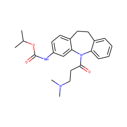CC(C)OC(=O)Nc1ccc2c(c1)N(C(=O)CCN(C)C)c1ccccc1CC2 ZINC000001232677