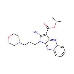 CC(C)OC(=O)c1c(N)n(CCCN2CCOCC2)c2nc3ccccc3nc12 ZINC000020101476