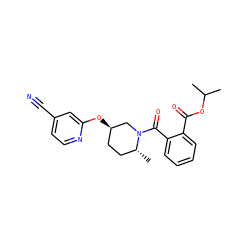 CC(C)OC(=O)c1ccccc1C(=O)N1C[C@H](Oc2cc(C#N)ccn2)CC[C@H]1C ZINC000299852785