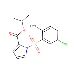 CC(C)OC(=O)c1cccn1S(=O)(=O)c1cc(Cl)ccc1N ZINC000005963063
