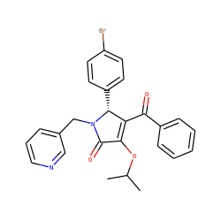 CC(C)OC1=C(C(=O)c2ccccc2)[C@@H](c2ccc(Br)cc2)N(Cc2cccnc2)C1=O ZINC000169349425