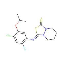 CC(C)Oc1cc(/N=c2\sc(=S)n3n2CCCC3)c(F)cc1Cl ZINC000103279127