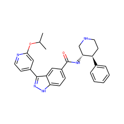 CC(C)Oc1cc(-c2n[nH]c3ccc(C(=O)N[C@@H]4CNCC[C@H]4c4ccccc4)cc23)ccn1 ZINC000205027104