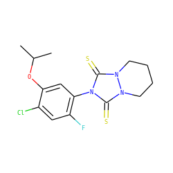 CC(C)Oc1cc(-n2c(=S)n3n(c2=S)CCCC3)c(F)cc1Cl ZINC000103280821