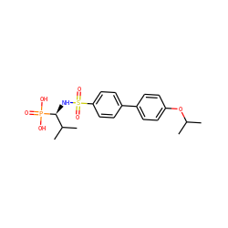 CC(C)Oc1ccc(-c2ccc(S(=O)(=O)N[C@@H](C(C)C)P(=O)(O)O)cc2)cc1 ZINC000028642317