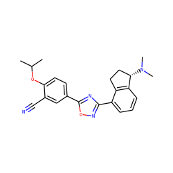 CC(C)Oc1ccc(-c2nc(-c3cccc4c3CC[C@@H]4N(C)C)no2)cc1C#N ZINC000202704298
