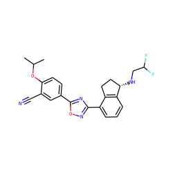 CC(C)Oc1ccc(-c2nc(-c3cccc4c3CC[C@@H]4NCC(F)F)no2)cc1C#N ZINC000198834473