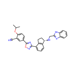 CC(C)Oc1ccc(-c2nc(-c3cccc4c3CC[C@@H]4NCc3nc4ccccc4[nH]3)no2)cc1C#N ZINC000198813904