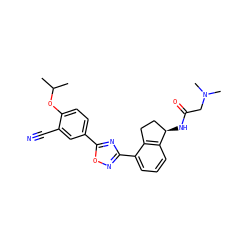 CC(C)Oc1ccc(-c2nc(-c3cccc4c3CC[C@H]4NC(=O)CN(C)C)no2)cc1C#N ZINC000202703721
