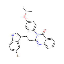 CC(C)Oc1ccc(-n2c(CCc3c[nH]c4ccc(Br)cc34)nc3ccccc3c2=O)cc1 ZINC000013821550