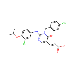 CC(C)Oc1ccc(Nc2ncc(/C=C/C(=O)O)c(=O)n2Cc2ccc(Cl)cc2)cc1Cl ZINC000204090358