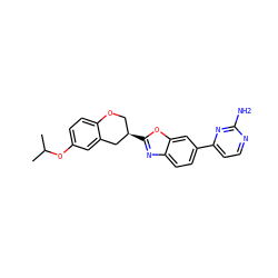 CC(C)Oc1ccc2c(c1)C[C@H](c1nc3ccc(-c4ccnc(N)n4)cc3o1)CO2 ZINC000040393601
