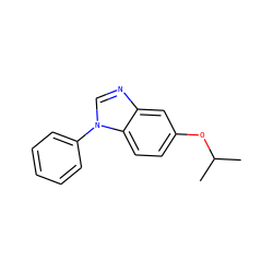 CC(C)Oc1ccc2c(c1)ncn2-c1ccccc1 ZINC000013798289