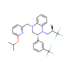 CC(C)Oc1cccc(CN2C[C@@H](c3cccc(C(F)(F)F)c3)N(C[C@@H](O)C(F)(F)F)c3ccccc32)n1 ZINC000207723819