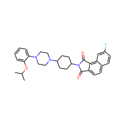 CC(C)Oc1ccccc1N1CCN(C2CCC(N3C(=O)c4ccc5ccc(F)cc5c4C3=O)CC2)CC1 ZINC000053007010